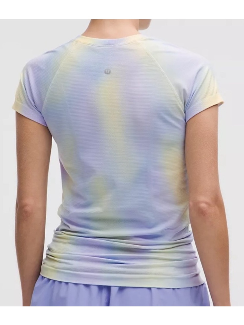 lululemon Swiftly Tech Short Sleeve 2.0 To Dye For Purple Yellow Pastel Size 0